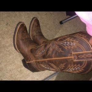 Leather cowgirl boots